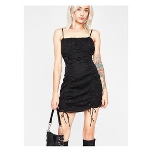 Dolls kill Cotton candy LA black rushed dress